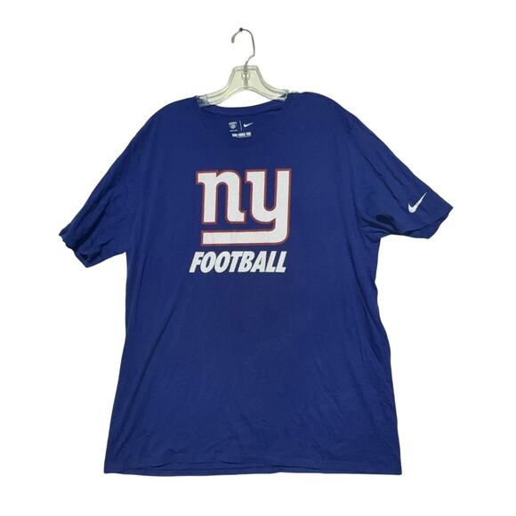 Nike Tee NFL New York Giants Football Short Sleeve T-Shirt Size XXL - Picture 1 of 6